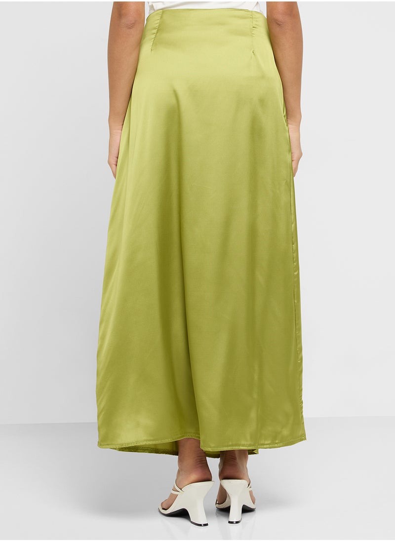 ELLA - Long Satin Skirt - Image 1