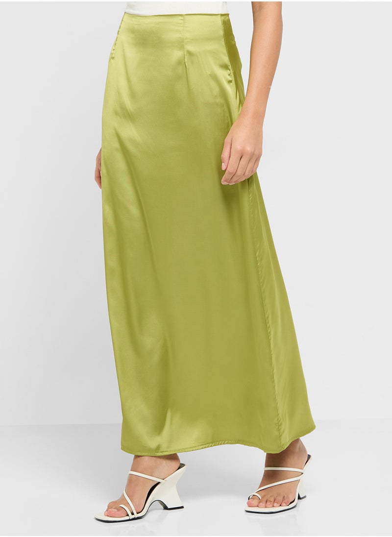 ELLA - Long Satin Skirt - Image 1