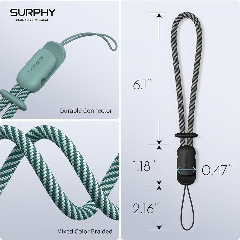 SURPHY 2 Pack Lanyard, Phone Strap, Adjustable with Two-Color Braided - Image 3