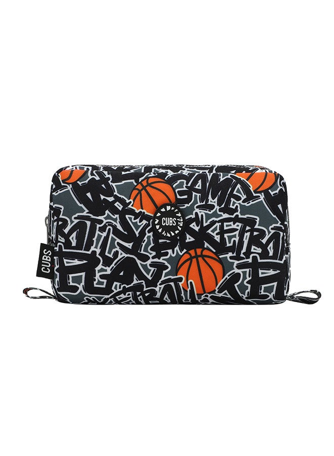 CUBS Basketball Print Waterproof pencil case pouch with zip closure - Image 1