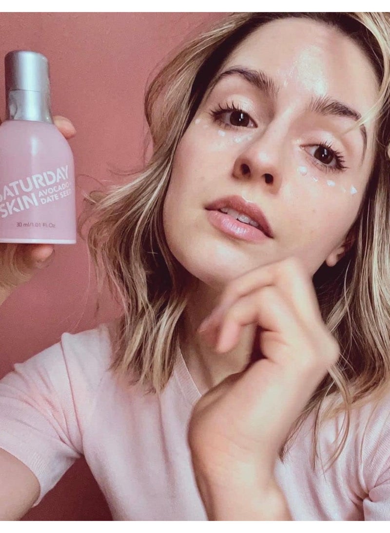 saturday skin Wide Awake Brightening Illuminating Eye Cream for Wrinkles Puffy Eyes Dark Circles Lightweight Moisturizing Anti Aging Reduce Fine Lines Korean Skincare 101 Fl Oz 30ml - Image 4