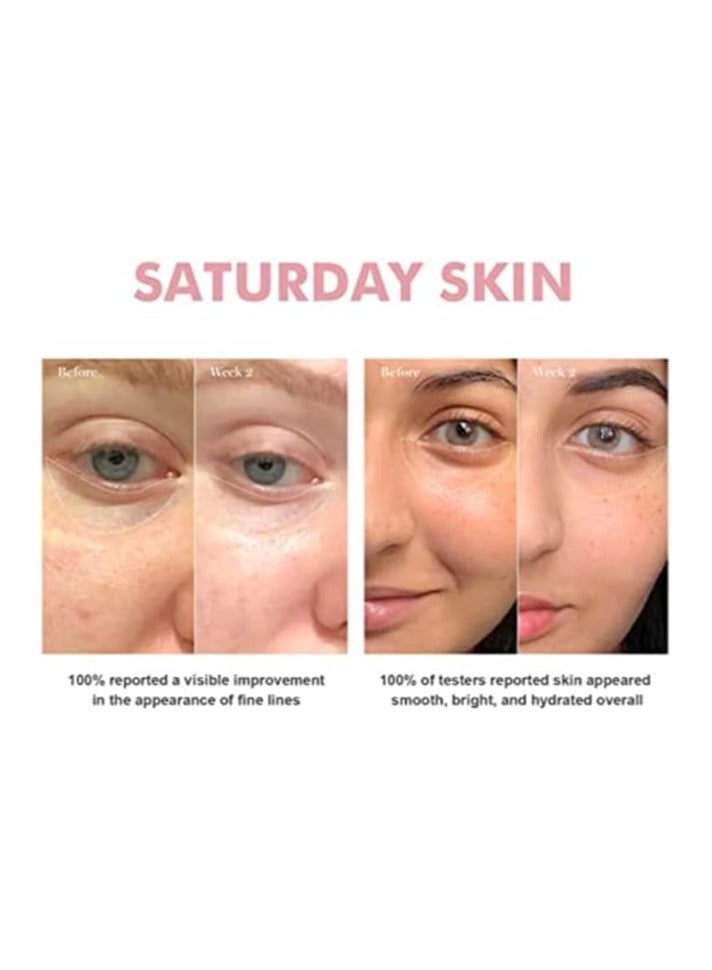 saturday skin Wide Awake Brightening Illuminating Eye Cream for Wrinkles Puffy Eyes Dark Circles Lightweight Moisturizing Anti Aging Reduce Fine Lines Korean Skincare 101 Fl Oz 30ml - Image 5