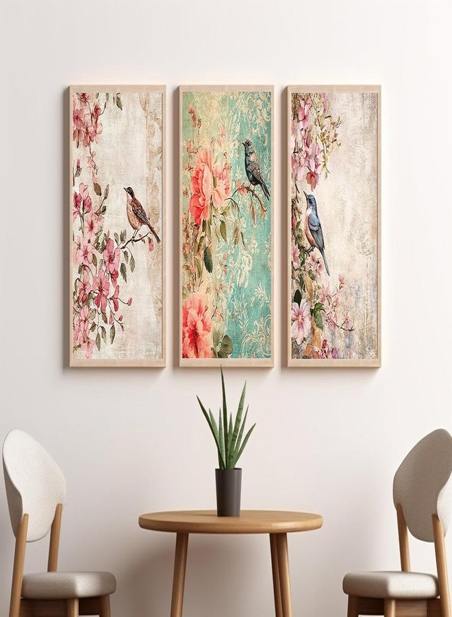 Gamya Big Birds Aesthetic Framed Posters Wall Decor Paintings For Living Room, Bedroom/Big Paintings For Wall Decoration (14x18 Inches) Set of 3 (Combo 4) - Image 3