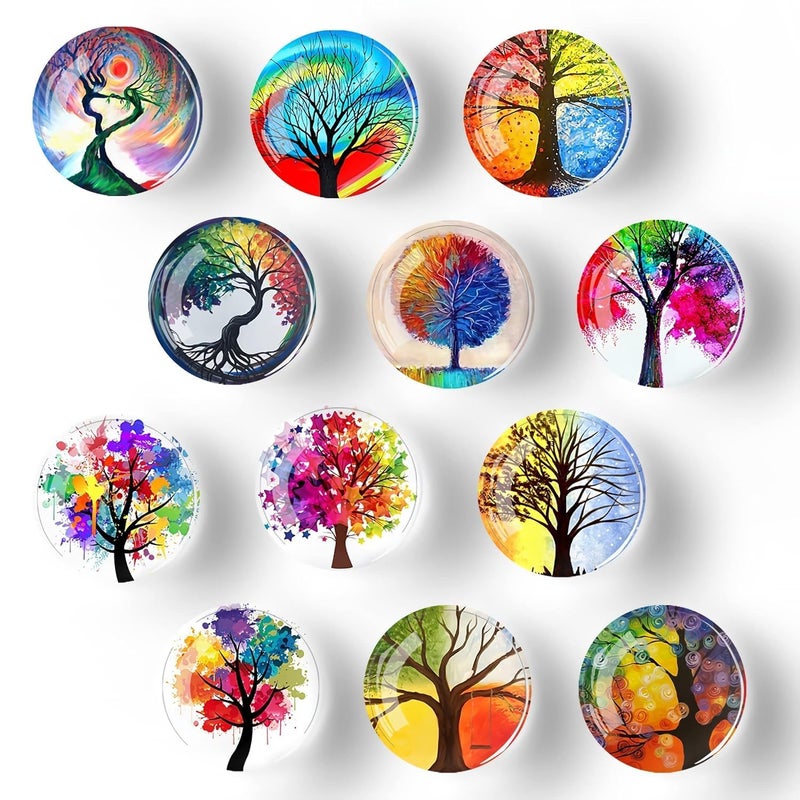 Glass Crystal Fridge Magnet Crystal Refrigerator Glass Strong Locker Magnet for Kitchen Whiteboards Cabinets Photos Party Decorative Magnet Party Creative Decorative Magnets Office 12 pcs