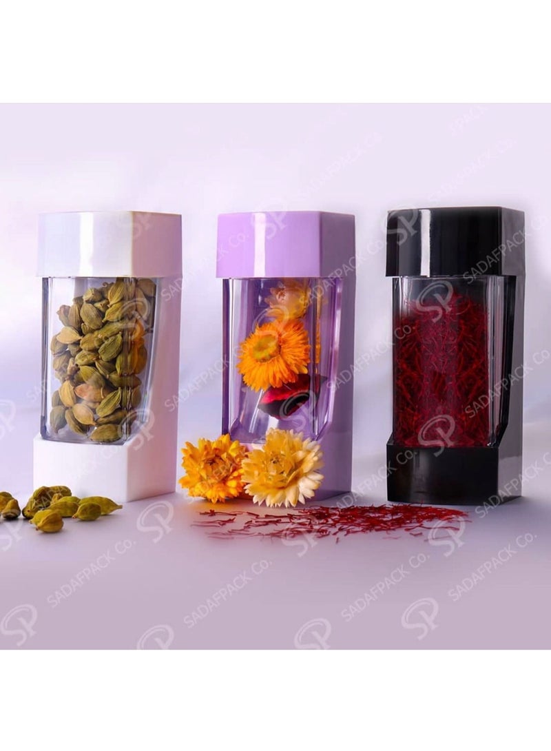 علبة أكريليك نگين لعرض الزعفران والمواد الفاخرة