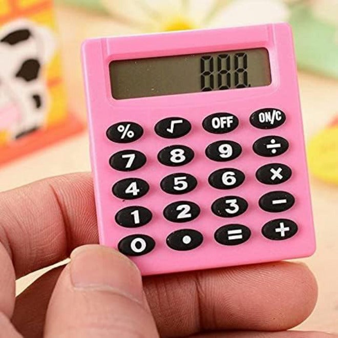 Calculator Calculator Mini Portable Electronic Calculator Candy Color Calculator Students School Use(Blue) - Image 4