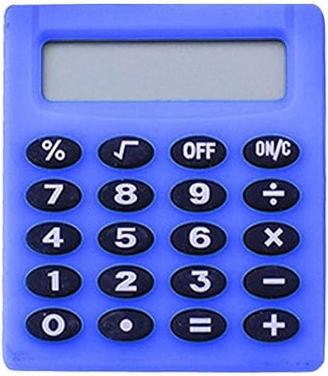 Calculator Calculator Mini Portable Electronic Calculator Candy Color Calculator Students School Use(Blue) - Image 1