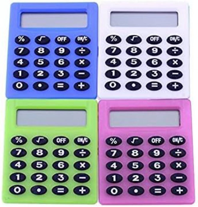 Calculator Calculator Mini Portable Electronic Calculator Candy Color Calculator Students School Use(Blue) - Image 3