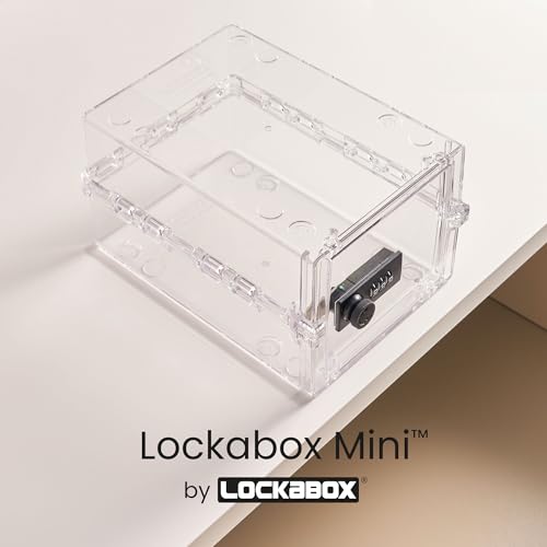 Lockabox Mini™ | Small Lock Box with Combination Lock (Half Letter Sized) | Mini Lockable Box for Small Medicines, Snacks & Mobile Phones | External Size 8.8 x 6.1 x 4.7 Inches (Crystal) - Image 2