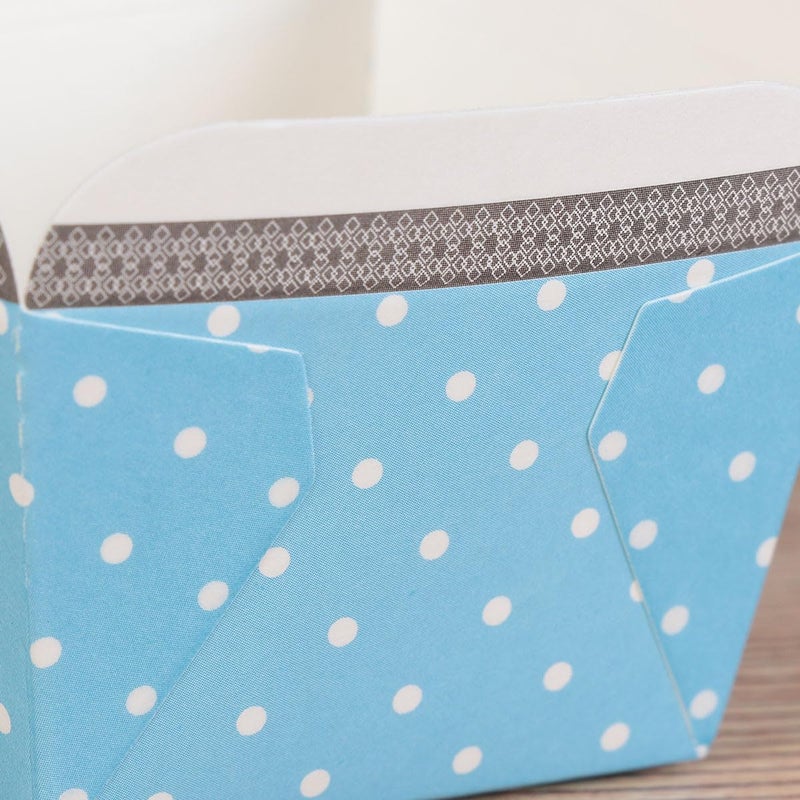 100 Pcs Blue Polka Dot Square Cupcake Liners Disposable Heat Resistant Baking Cups - Image 5