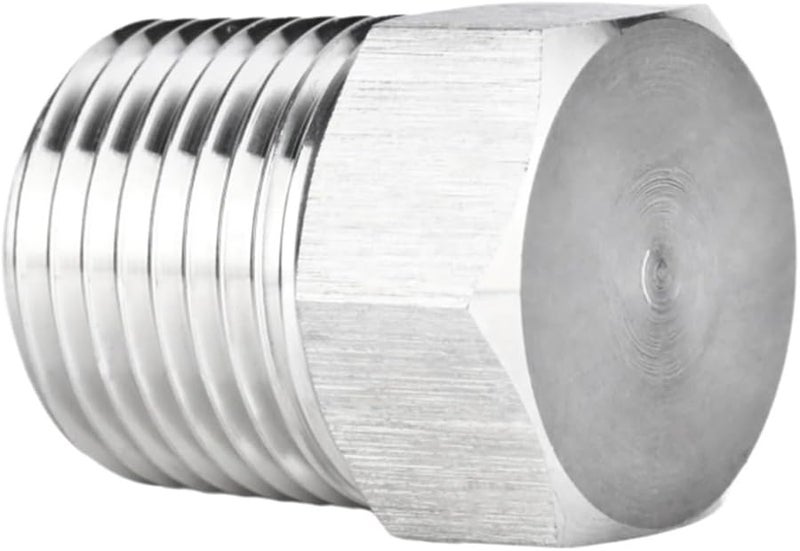 304 سدادات أنابيب سداسية من الفولاذ المقاوم للصدء، ملحقات خيوط ذكرية BSPT، مقاس 1 بوصة، ضغط 6000 رطل لكل بوصة مربعة - Image 2