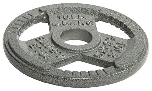 Fitvids وزن لوحة حديد الزهر للتدريب على القوة ورفع الأثقال، مركز 2 بوصة، 10 رطل (فردي) - Image 3