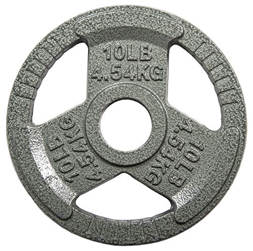 Fitvids وزن لوحة حديد الزهر للتدريب على القوة ورفع الأثقال، مركز 2 بوصة، 10 رطل (فردي) - Image 1