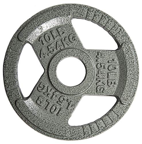 Fitvids وزن لوحة حديد الزهر للتدريب على القوة ورفع الأثقال، مركز 2 بوصة، 10 رطل (فردي) - Image 2