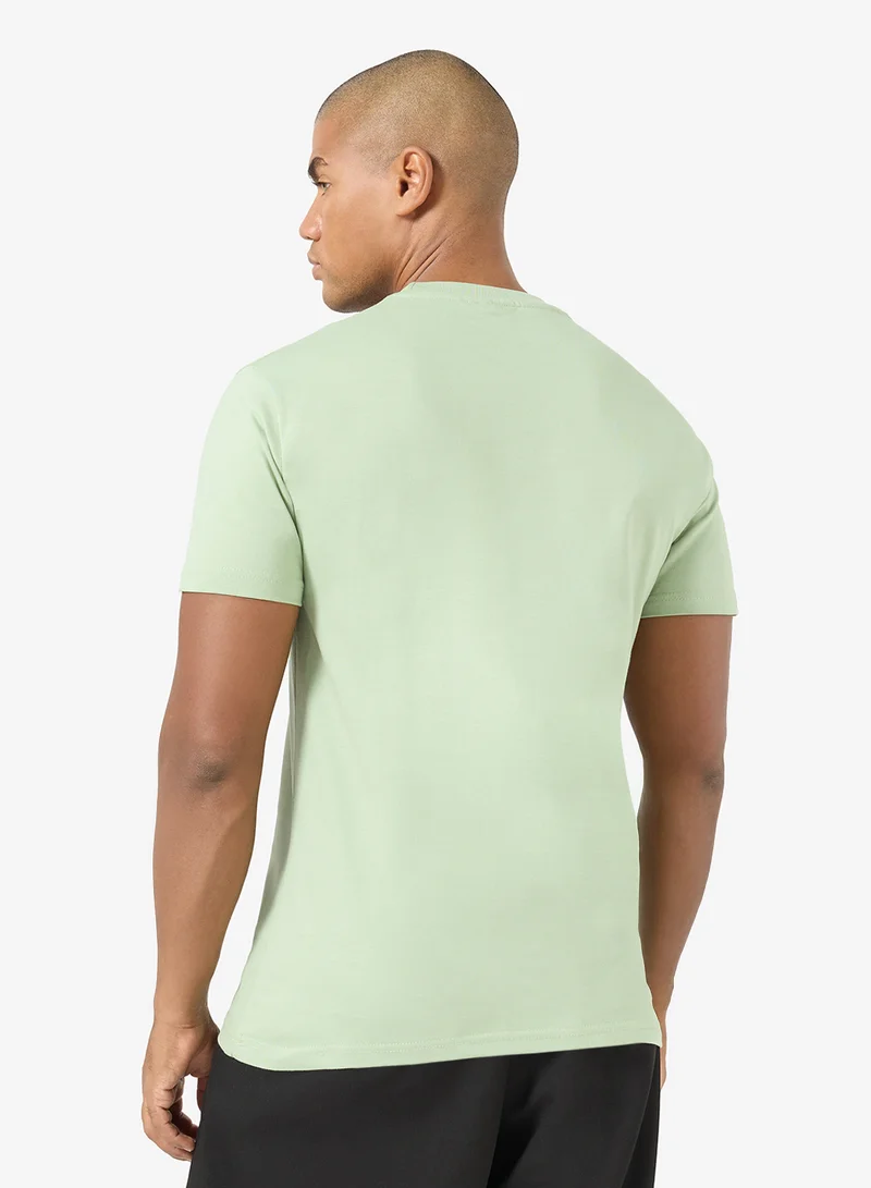 Seventy Five Basics PALE GREEN Regular 220Gsm T-Shirt for Men | Best Price UAE