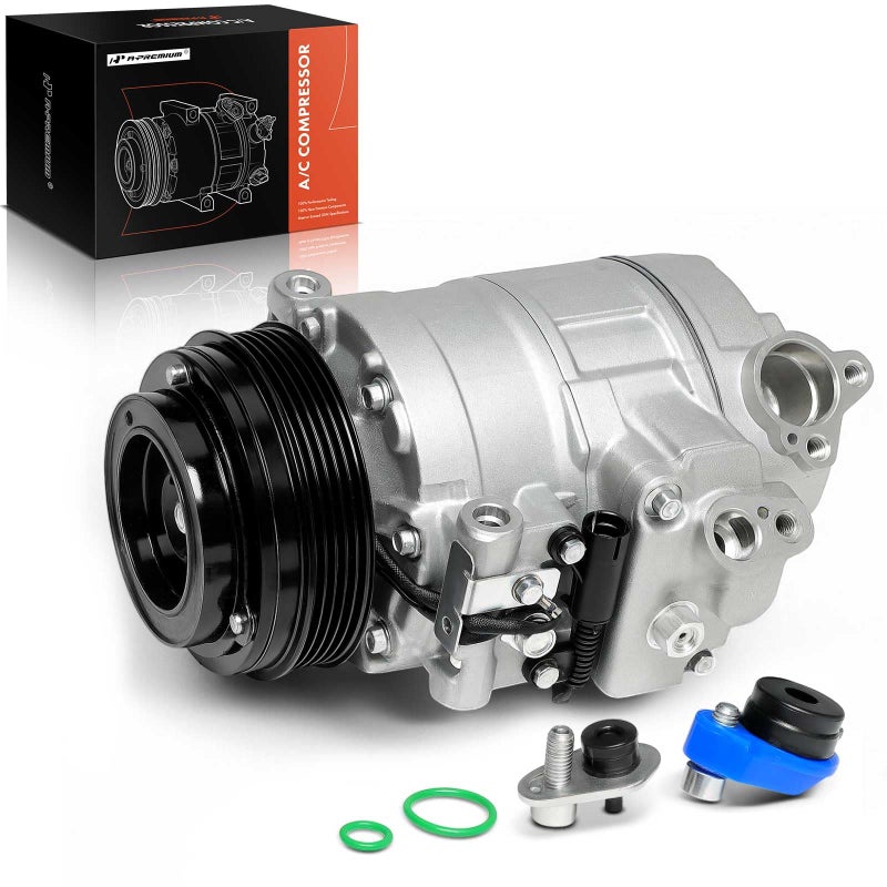 APremium Air Conditioner AC Compressor with Clutch Compatible with BMW 320i 323Ci 323i 323is 325Ci 325i 325xi 328Ci 328i 328is 330Ci 330i 330xi 525i 528i 530i 540i 5Groove Pulley