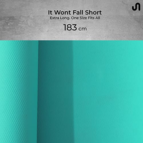 Bodyband Yoga Mat For Women & Men 4Mm With Carry Strap Eva Material Extra Thick Exercise Mat For Workout Yoga Fitness Pilates & Meditation, Anti Tear Anti Slip For Home & Gym Use, Aqua Green - Green - Image 3