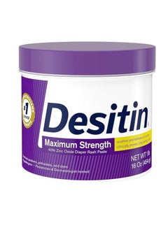 Desitin Desitin Maximum Strength Diaper Rash Cream | 40% Zinc Oxide | Treats, Soothes & Prevents | Phthalate & Paraben-Free | 16 oz  - Image 1
