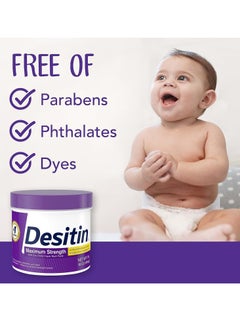 Desitin Desitin Maximum Strength Diaper Rash Cream | 40% Zinc Oxide | Treats, Soothes & Prevents | Phthalate & Paraben-Free | 16 oz  - Image 5
