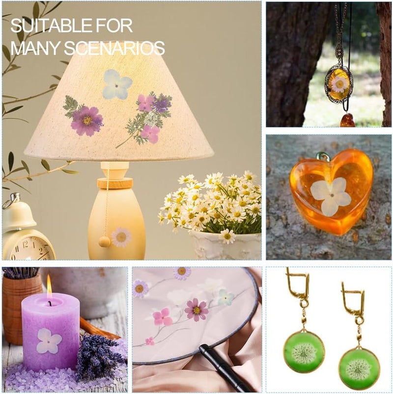 Eshow 82Pcs Natural Pressed Dried Flowers Resin, Dry Flowers for Resin Accessories with Tweezer, Dried Flower for Scrapbooking DIY Art Crafts, Epoxy Resin Jewelry Molds, Candle, Nails Décor, Craft Making - Image 3