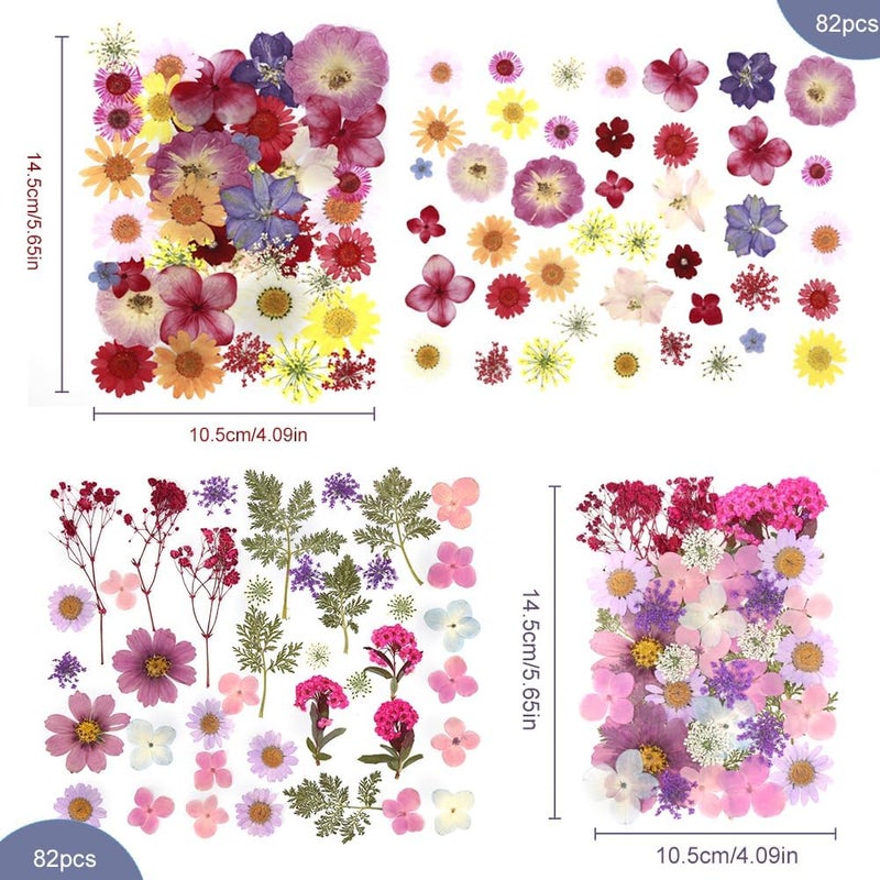 Eshow 82Pcs Natural Pressed Dried Flowers Resin, Dry Flowers for Resin Accessories with Tweezer, Dried Flower for Scrapbooking DIY Art Crafts, Epoxy Resin Jewelry Molds, Candle, Nails Décor, Craft Making - Image 2