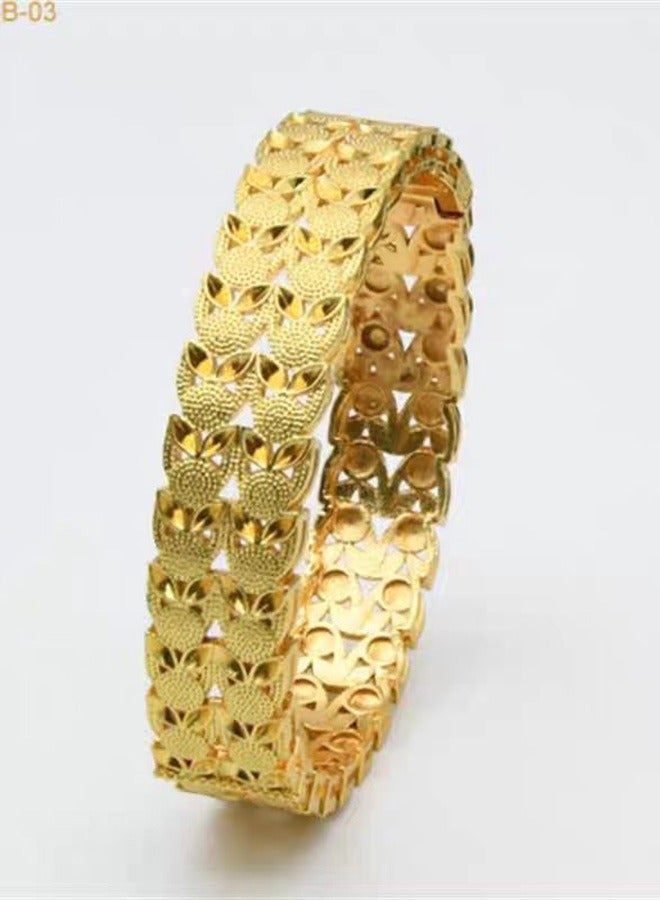 18K مطلية بالذهب مجوهرات الزفاف سوار - Image 1