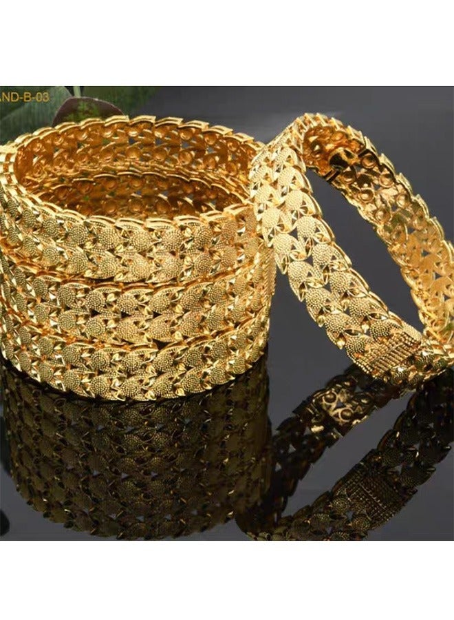18K مطلية بالذهب مجوهرات الزفاف سوار - Image 3