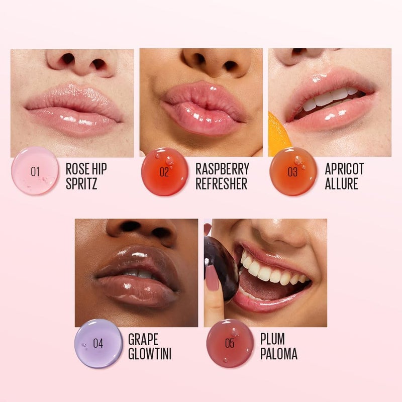 KAJA Juicy Glass Lip Oil - Apricot Allure - Clear Tint Gloss Plumper - Hydrating Lightweight Shine with Vitamin Tree Fruit Oil, Vegan Cruelty-Free 4ml - Image 5