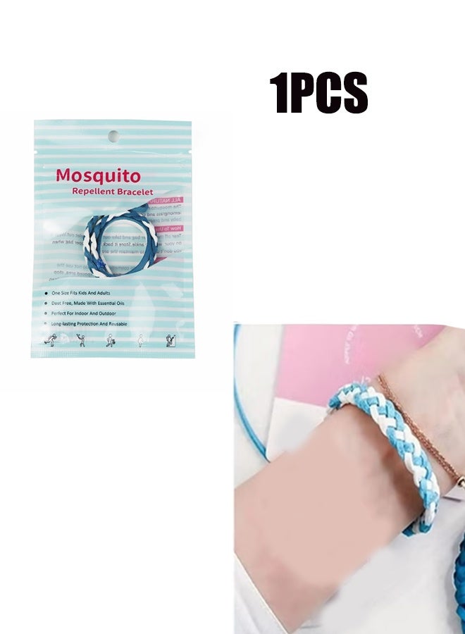 واي جيه سوار طارد للبعوض ، 1 حزام طارد للحشرات ، حزام البعوض قابل لإعادة الاستخدام قابل لإعادة الاستخدام ، مكونات طبيعية طاردة للبعوض على المدى الطويل ، لمدة تصل إلى 300 ساعة. أزرق - Image 1