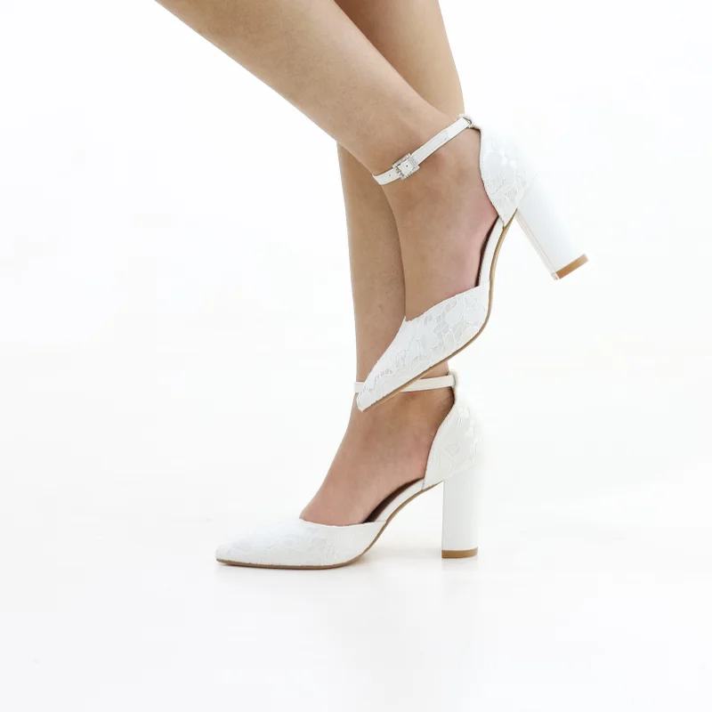 LAMARAPARIS Misty white heel
