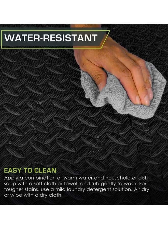 Loquat Gym Flooring Set - Interlocking EVA Soft Foam Floor Mat, Puzzle Rubber Tiles Protective Ground Surface Protection, Play Workout Exercise Mats Underlay Matting Sports Pool Home Fitness Garage - Image 4