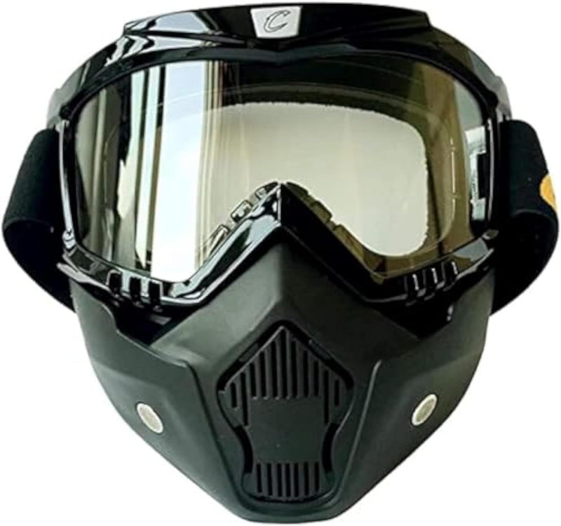 قناع دراجة نارية، قناع رياضي شتوي خارجي أسود اللون مناسب للرياضات الخارجية والبيئات الخارجية