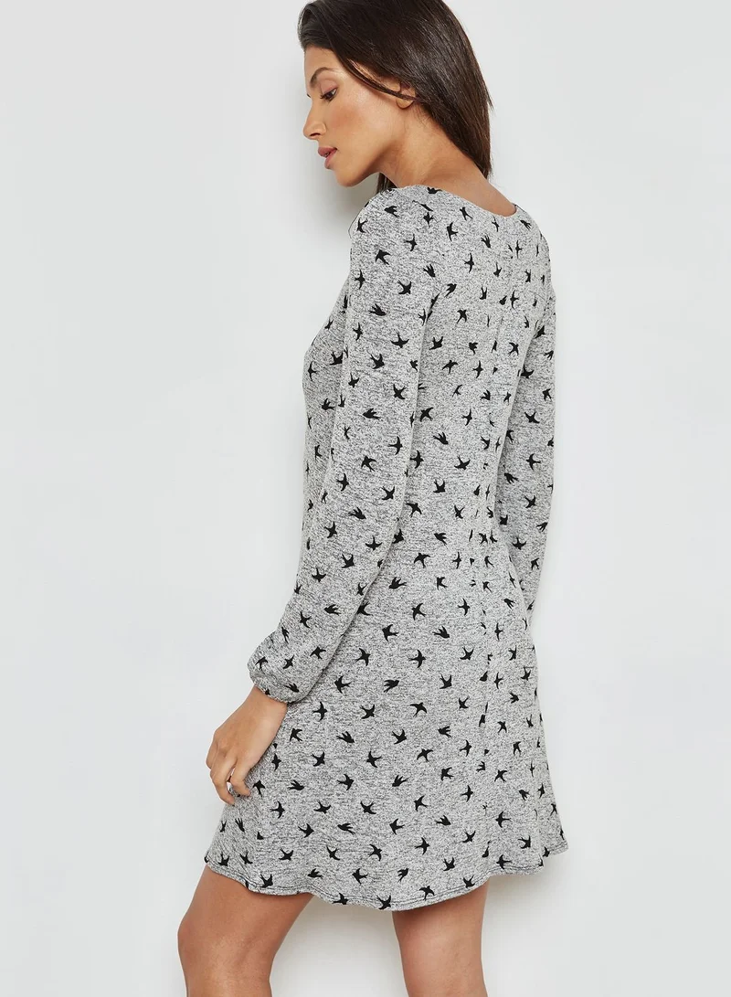 Wallis Bird Print Swing Dress
