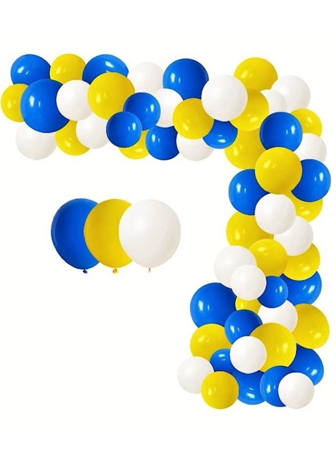 Boxwoods Blue Yellow White Balloons For Birthday Minion Theme  And Picnic Party Decoration - Image 3