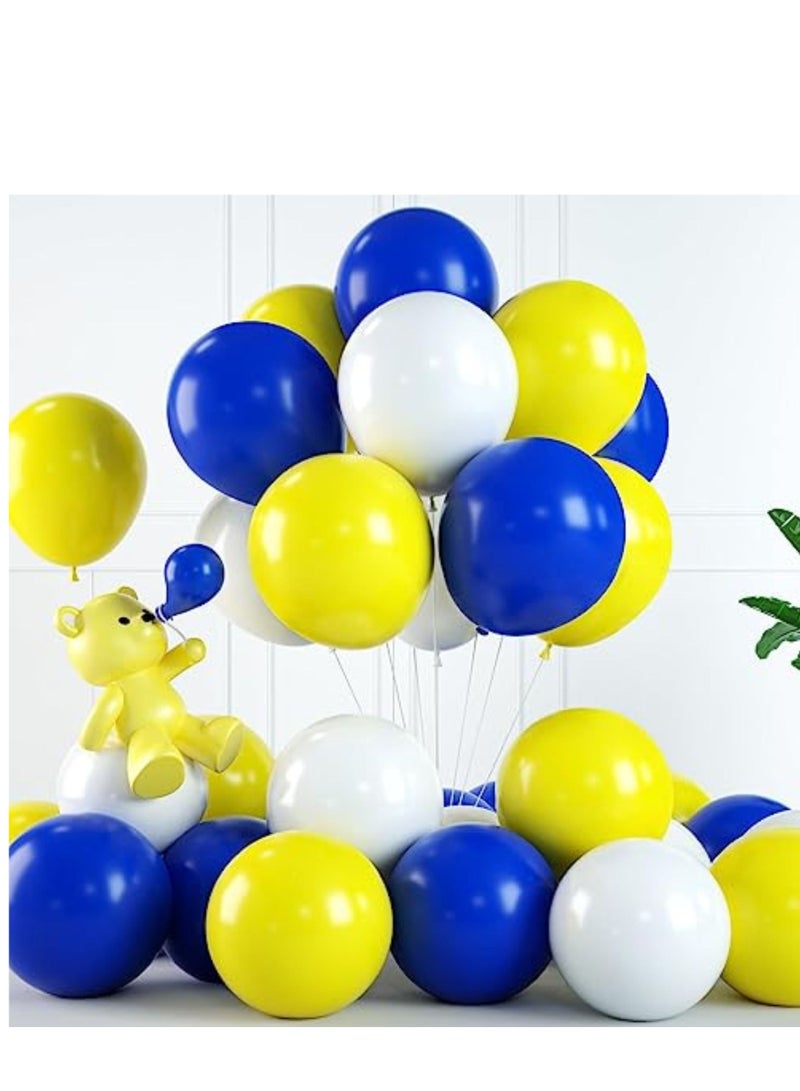 Boxwoods Blue Yellow White Balloons For Birthday Minion Theme  And Picnic Party Decoration - Image 4