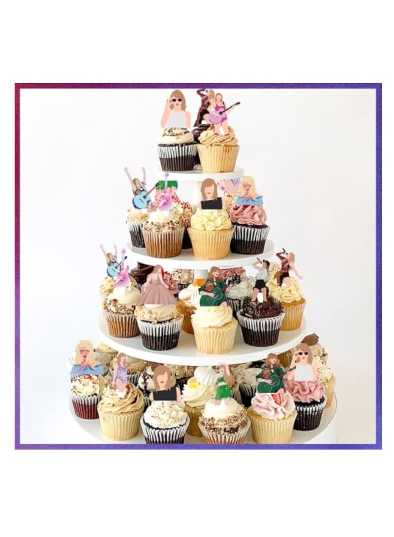 Zikra 26 Pcs Girl Cake Topper, Music Birthday Decorations, for ErasThemed Birthday Party Decorations, Concert Theme Birthday Party Cake Decorations Supplies - Image 4