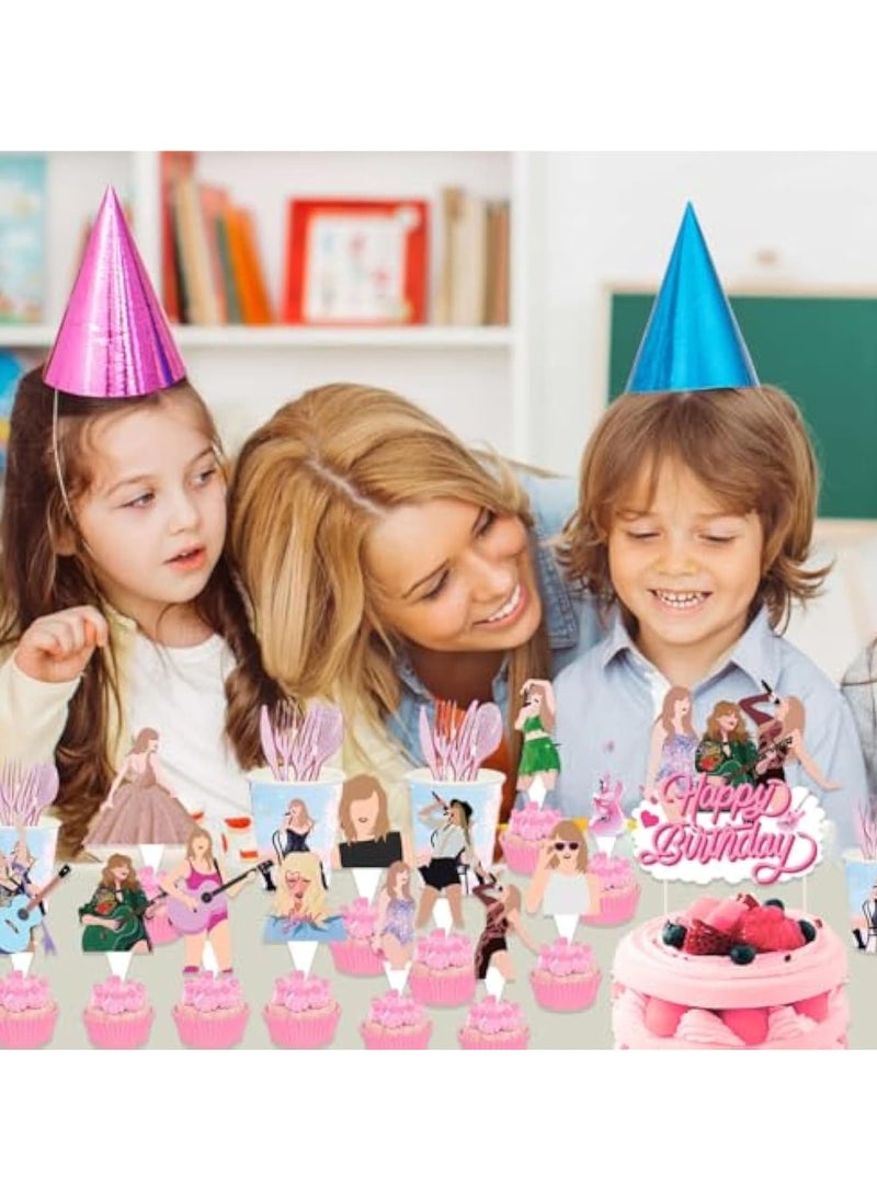Zikra 26 Pcs Girl Cake Topper, Music Birthday Decorations, for ErasThemed Birthday Party Decorations, Concert Theme Birthday Party Cake Decorations Supplies - Image 3