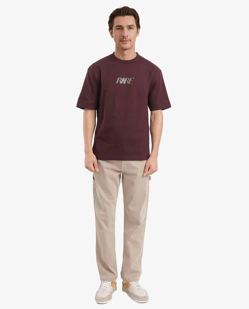 Rare Rabbit Men's Hd Print Boxy Fit T-Shirt