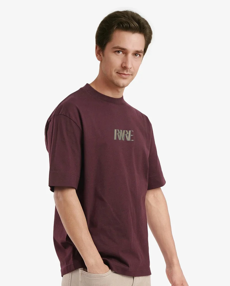 Rare Rabbit Men's Hd Print Boxy Fit T-Shirt