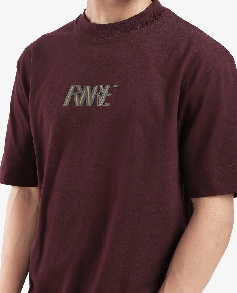 Rare Rabbit Men's Hd Print Boxy Fit T-Shirt