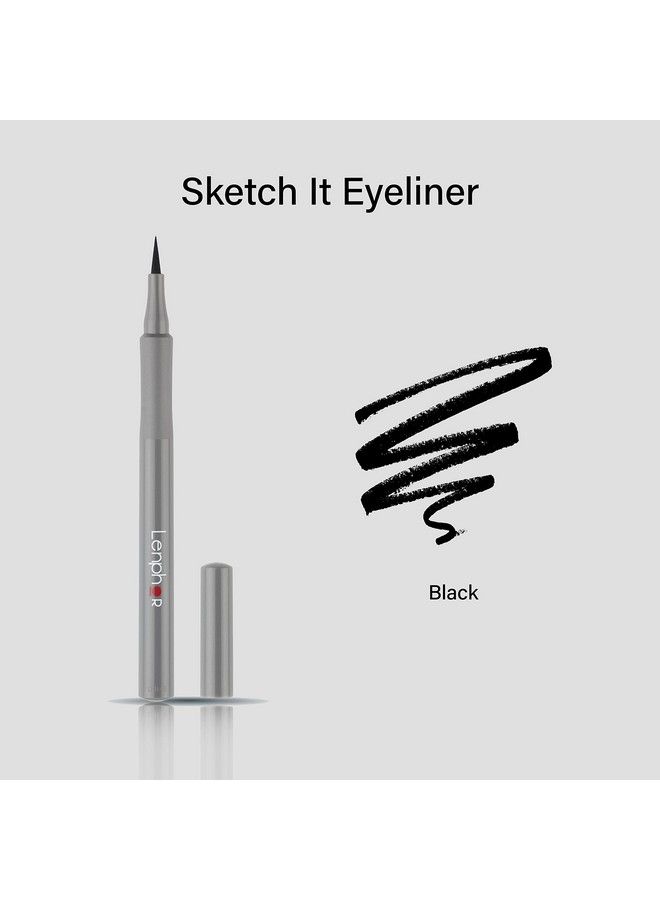 Lenphor Sketch It Eye Liner Waterproof Smudge Proof Matte Finish Eye Makeup Precision Tip For Professional Strokes Intense Look Smooth Application - Image 5