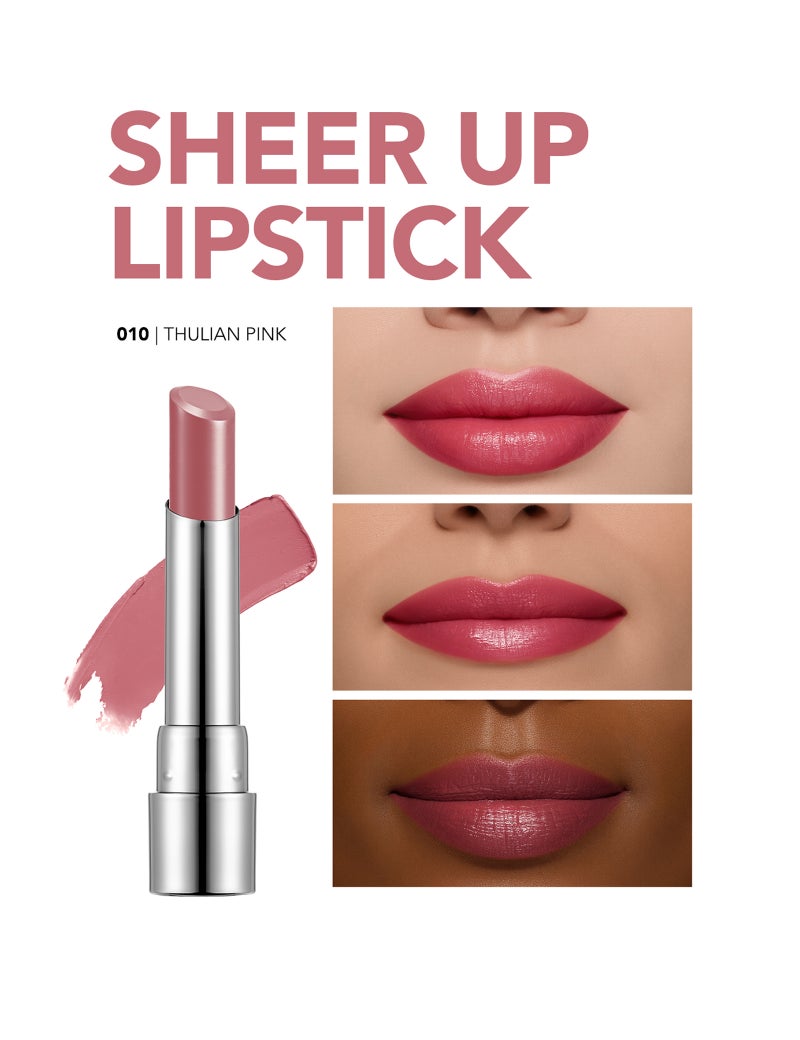 flormar Sheer Up Lipstick – 010 Thulian Pink – Semi-Transparent Moisturizing Lipstick, Glossy Color Finish, Oil-Enriched Smoothing Texture 010-THULIAN PINK - Image 2