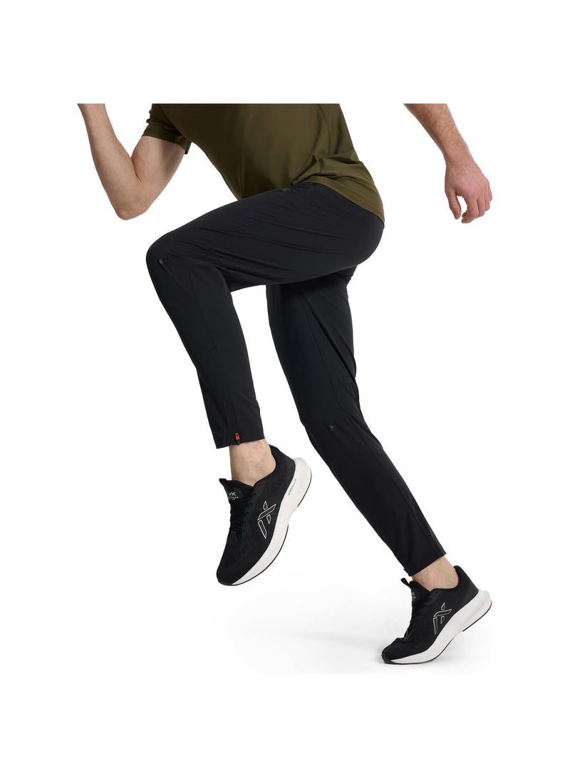 Athlex Men's Running Trousers Protect Black – ATDRY Moisture-Wicking Fabric, Reflective Safety, Ergonomic Fit, Thermoregulation, Practical Design - Image 1