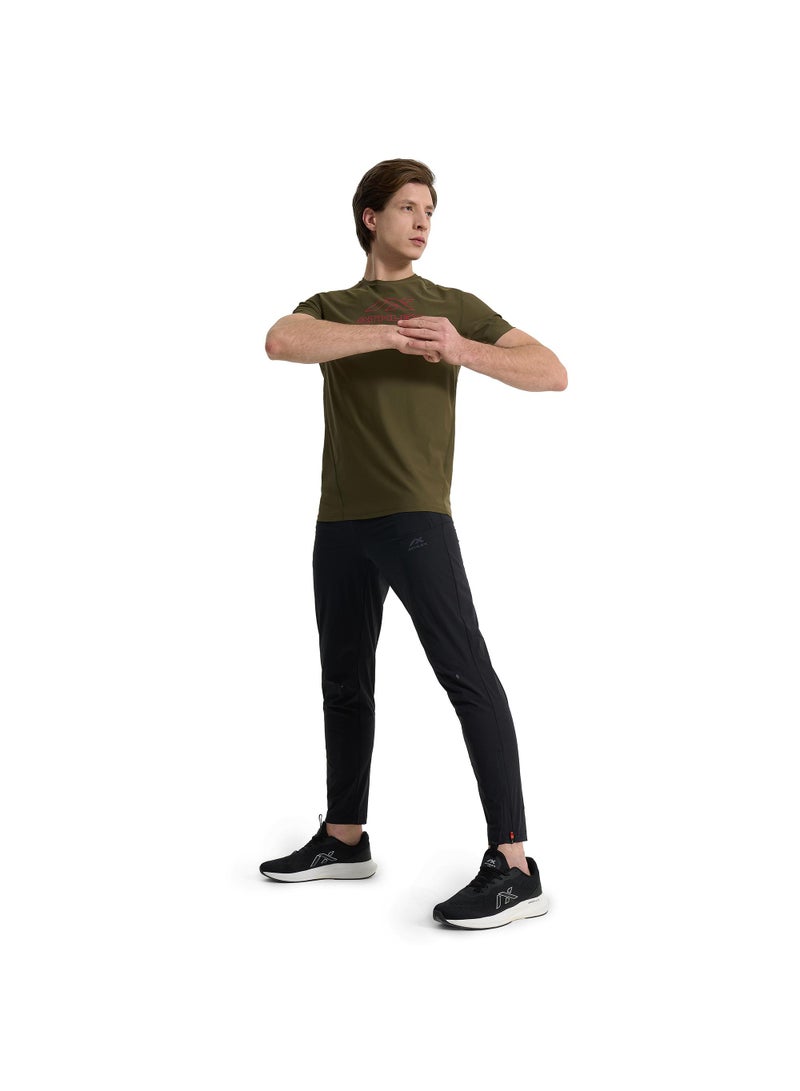 Athlex Men's Running Trousers Protect Black – ATDRY Moisture-Wicking Fabric, Reflective Safety, Ergonomic Fit, Thermoregulation, Practical Design - Image 4
