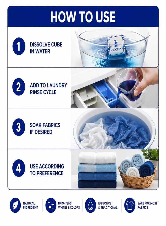 Blue Indigo Cubes – Añil Azul Laundry Whitener (5 PCS) - Image 3