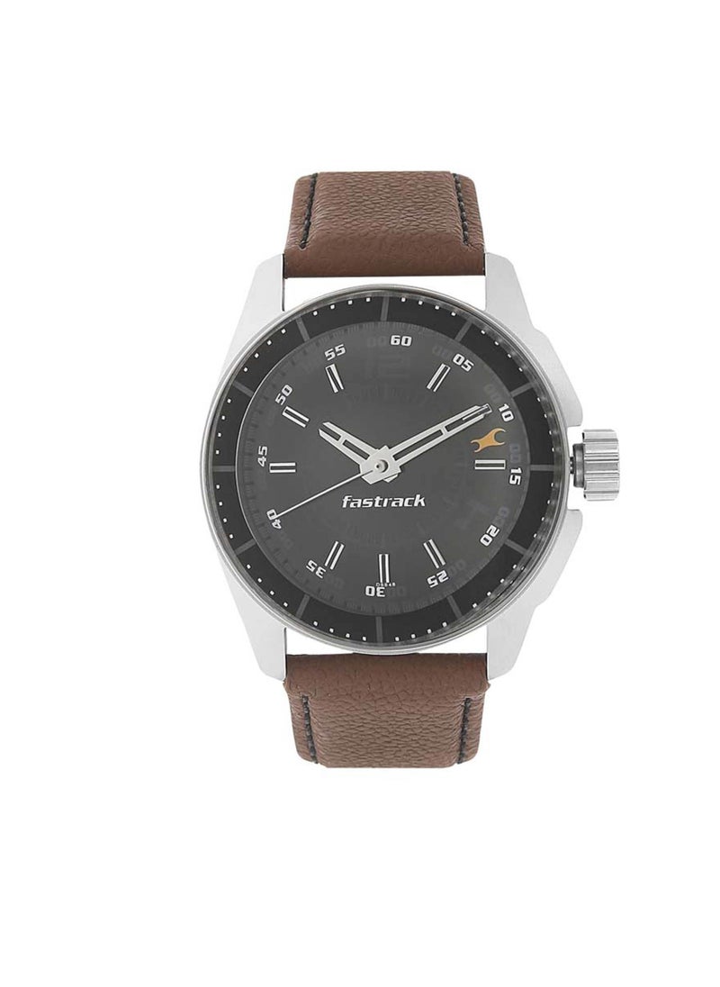 fastrack Fastrack Quartz Analog Black Dial Leather Strap Watch for Guys  - Image 1