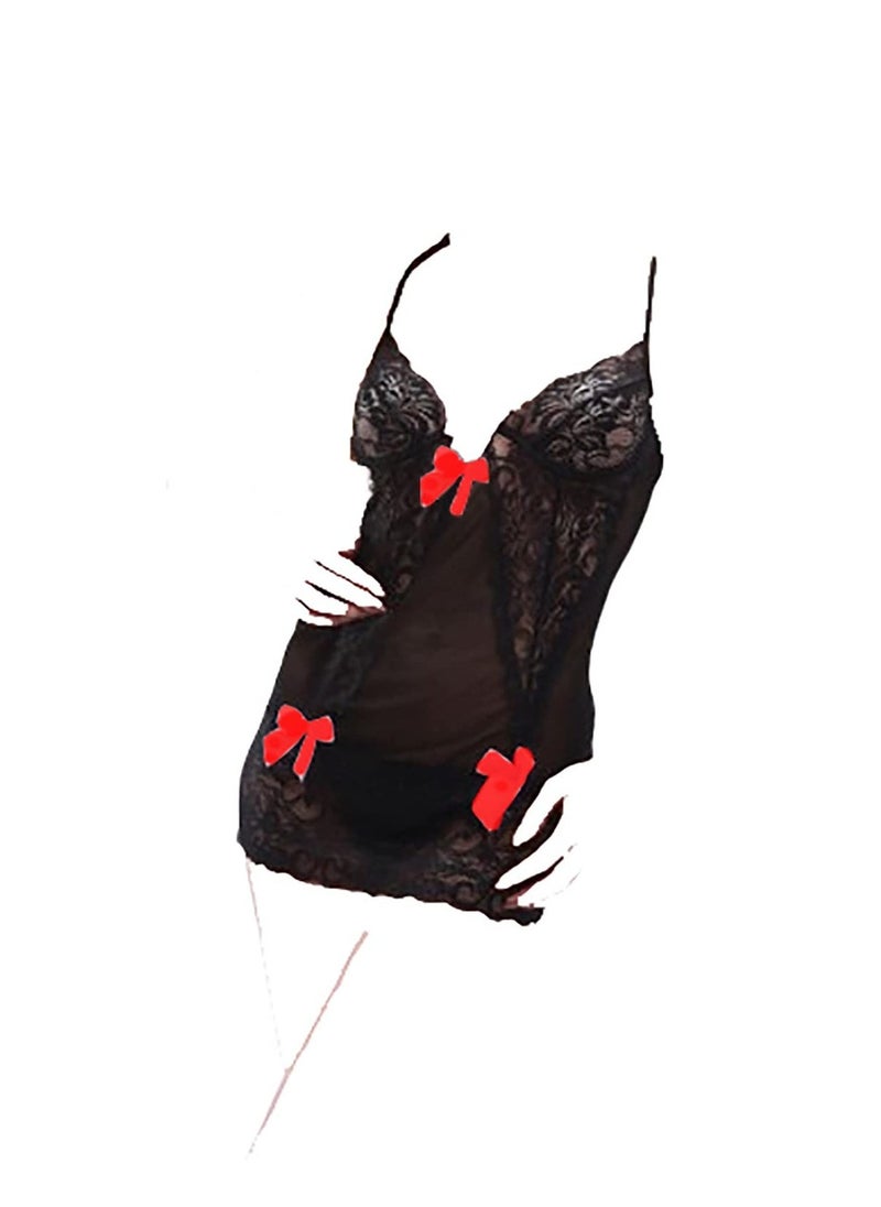 Womens Lace Bodysuit, Lace Babydoll Lingerie Pajamas