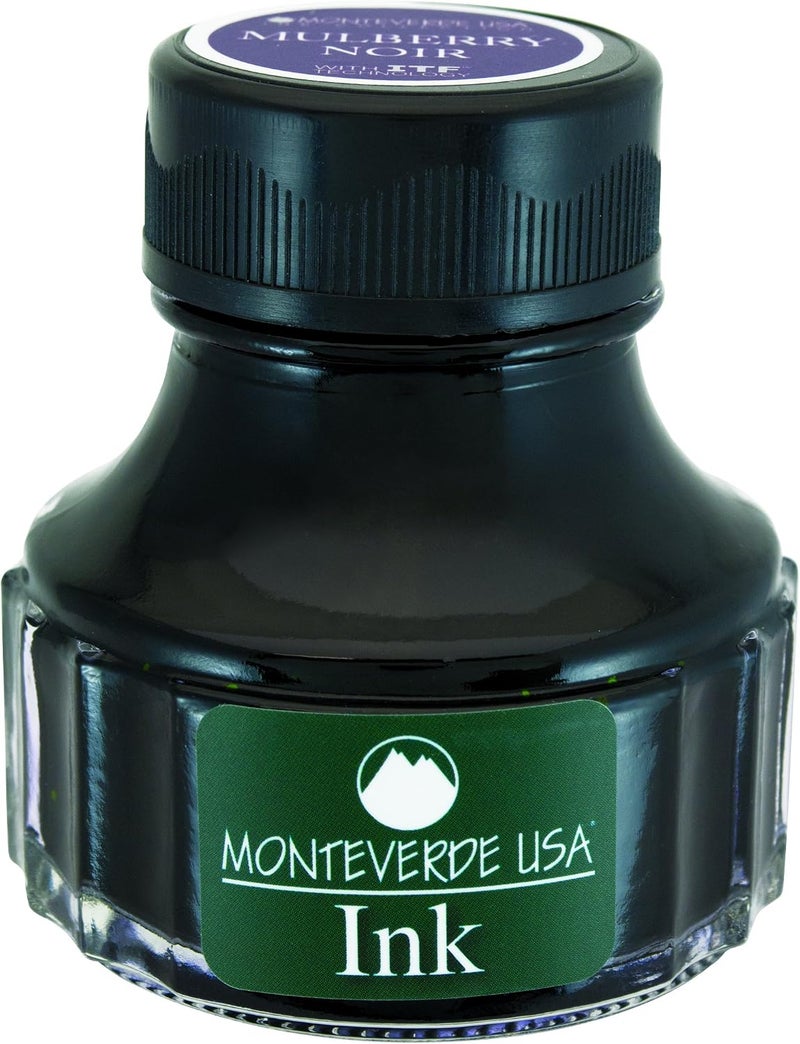 Monteverde Bottle Ink, 90ml, Mulberry-Noir (G308UN) - Image 1