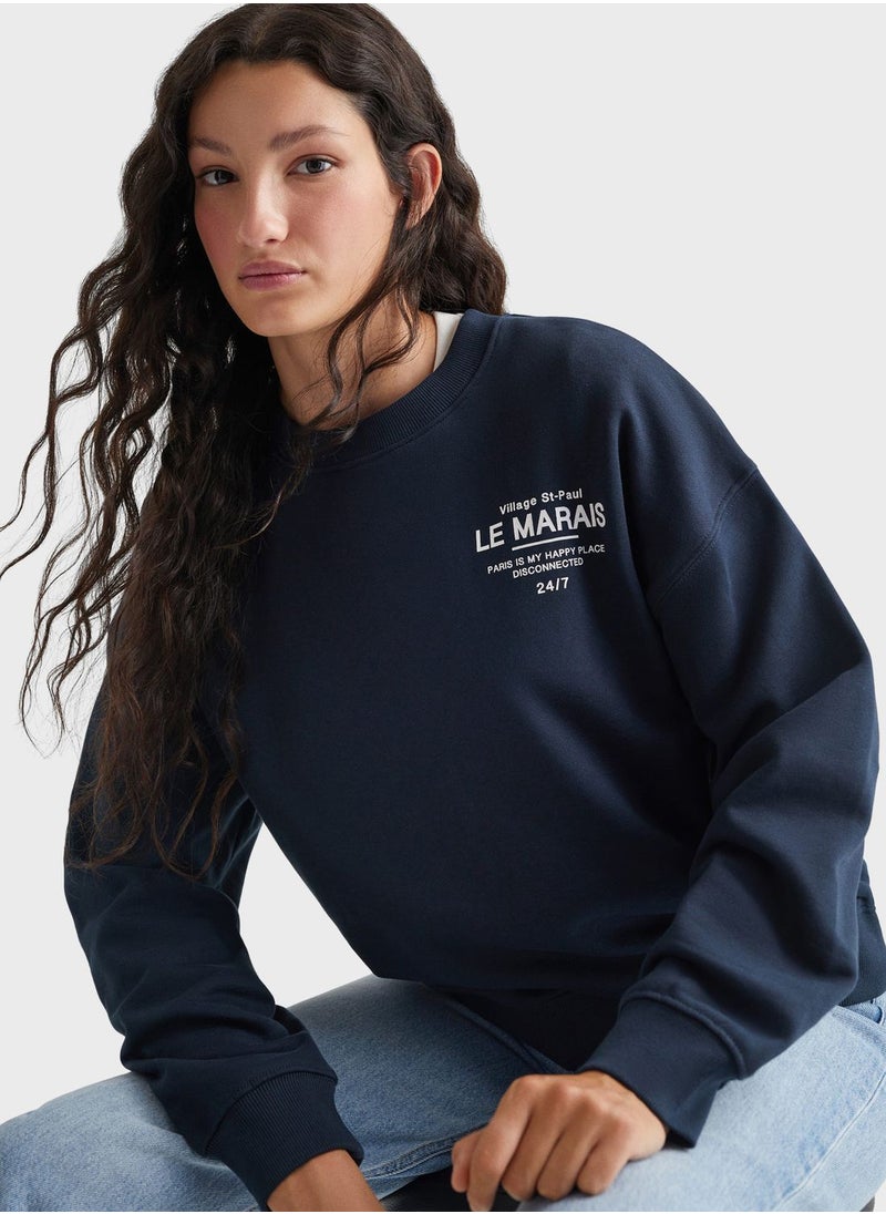 MANGO - Youth Text Sweatshirt - Image 1