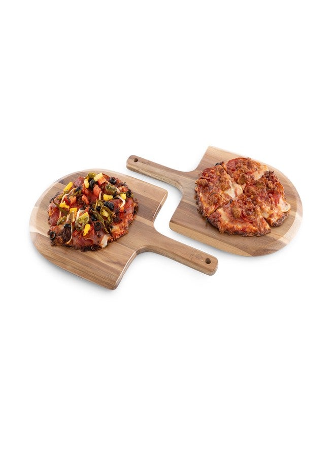 PICNIC TIME Personal 10-Inch Pizza Peel Set of 2, Acacia Wood Pizza Peel Paddles, Pizza Serving Paddles, Bread Peels, (Acacia Wood) - Image 5